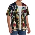 thumbnail image 2 of Rateoe giant bass with big muscles Pattern Men's Short Sleeve Classic Shirt, Casual Short-Sleeved Shirt, Lightweight Summer Shirt, Cuban Collar Shirt,Button-Front Shirt-Medium, 2 of 5