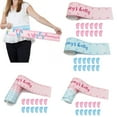 thumbnail image 2 of How Big is Mommy's Belly Include Mommy's Belly Sign Measure and 12 Footprint Stickers Baby-Shower Guessing Gender Game, 2 of 16