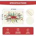 thumbnail image 6 of mubwai Red Nutcracker Floral Holly Christmas Placemats Set of 4, 12x18 Inch Seasonal Winter Table Mats for Party Kitchen Dining Decoration, 6 of 6