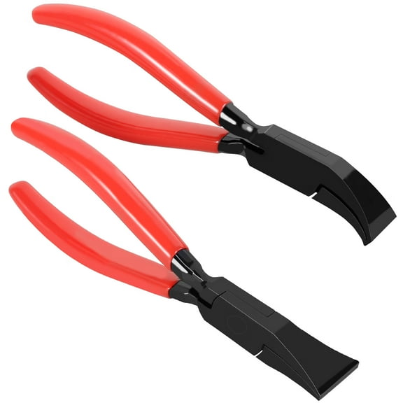 Adifare 2Pcs Sheet Metal Hand Seamer Metal Sheet Bender Plier Premium Metal Sheet Straight Plier Durable Mini 45° Bending Sheet Metal Tool with Anti-Slip Handle for Metal Sheet