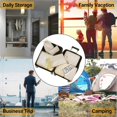 thumbnail image 5 of Organizador de maletas, juego de 8 cubos en 1, bolsas de almacenamiento de viaje impermeables, con neceser, bolsa impermeable para zapatos, artículos esenciales de viaje, 5 of 5