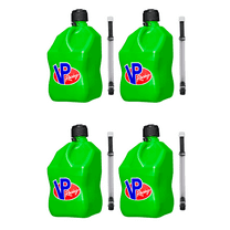 VP Racing Utility Jug 5.5 Gallon   Deluxe Hose - Mix and Match Between 11 Different Colors - Made in the USA (4 Pack, Green)