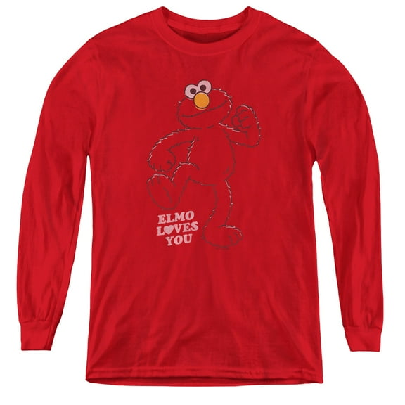Sesame Street - Elmo Loves You - Youth Long Sleeve Shirt - X-Large