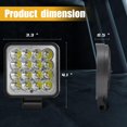 thumbnail image 4 of pitrice 3.3IN 160W Square LED Work Light Waterproof Off Road Driving Lights for Trucks Tractors Type2, 4 of 9