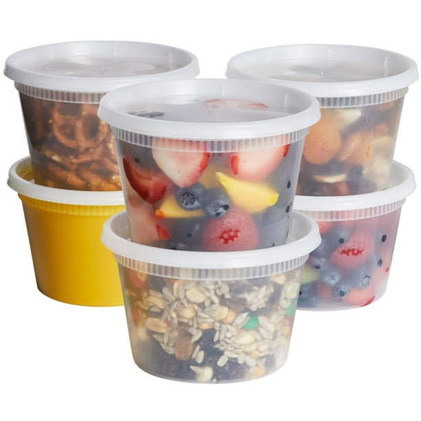 Comfy Package 16 oz. Plastic Deli Food Storage Containers with Airtight