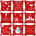 thumbnail image 2 of Funda de almohada navideña de dibujos animados, regalo de vacaciones de Papá Noel, funda de cojín cuadrada, 2 of 5