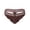 #0573-Coffee, variant on Scalloped Edge Bikini Panties for Women Hollow Back No Show Briefs Delicate Edge Sweet Intimates Gift