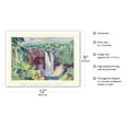 thumbnail image 2 of Rainbow Falls (Waiānuenue) - Hilo Hawai’i - United Air Lines - Vintage Airline Travel Poster by Millard Sheets c.1952 - Master Art Print (Unframed) 9in x 12in, 2 of 4