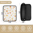 thumbnail image 4 of Hair Tool Organizer Bag with Heat Resistant Mat Removable Travel Storage Case for Hot Air Brushes Curling Irons Light Yellow Small Flower, 4 of 8