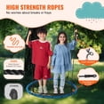 thumbnail image 4 of Spider Web Saucer Swing 40 Inch Round Swing for Kids and Adults Outdoor, High-Strength Braided Rope Base, Adjustable Hanging Straps, Supports Up to 750 lbs, Easy Installation for Backyard or Park Fun, 4 of 7