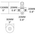 thumbnail image 5 of Grifo mezclador termostático Latón Válvula de 3 vías Válvula mezcladora G 1/2" Válvula de baño, Ctm505. Afortunado Sencillez, 5 of 5