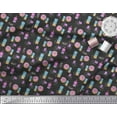 thumbnail image 3 of Soimoi polyester Crepe Fabric Donuts Food Print Sewing Fabric Yard 42 Inch Wide, 3 of 5