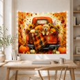thumbnail image 5 of Centered Golden Retriever Puppy in a Pumpkin Truck, Playful Digital Art for Dog Lovers, Autumn Animal Art, Housewarming Gift, Tapestry Wall Hanging for Living Room and Den, 5 of 7