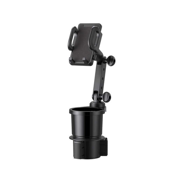 Sidaley ABS 2 en 1 portavasos para automóvil portátil a prueba de golpes giratorio Universal interno ajustable antideslizante soporte de montaje para Teléfono y Comunicación