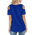 thumbnail image 6 of ANYJOIN Womens Casual Summer Tunics Tops Short Sleeve Cold Shoulder Shirts, 6 of 6