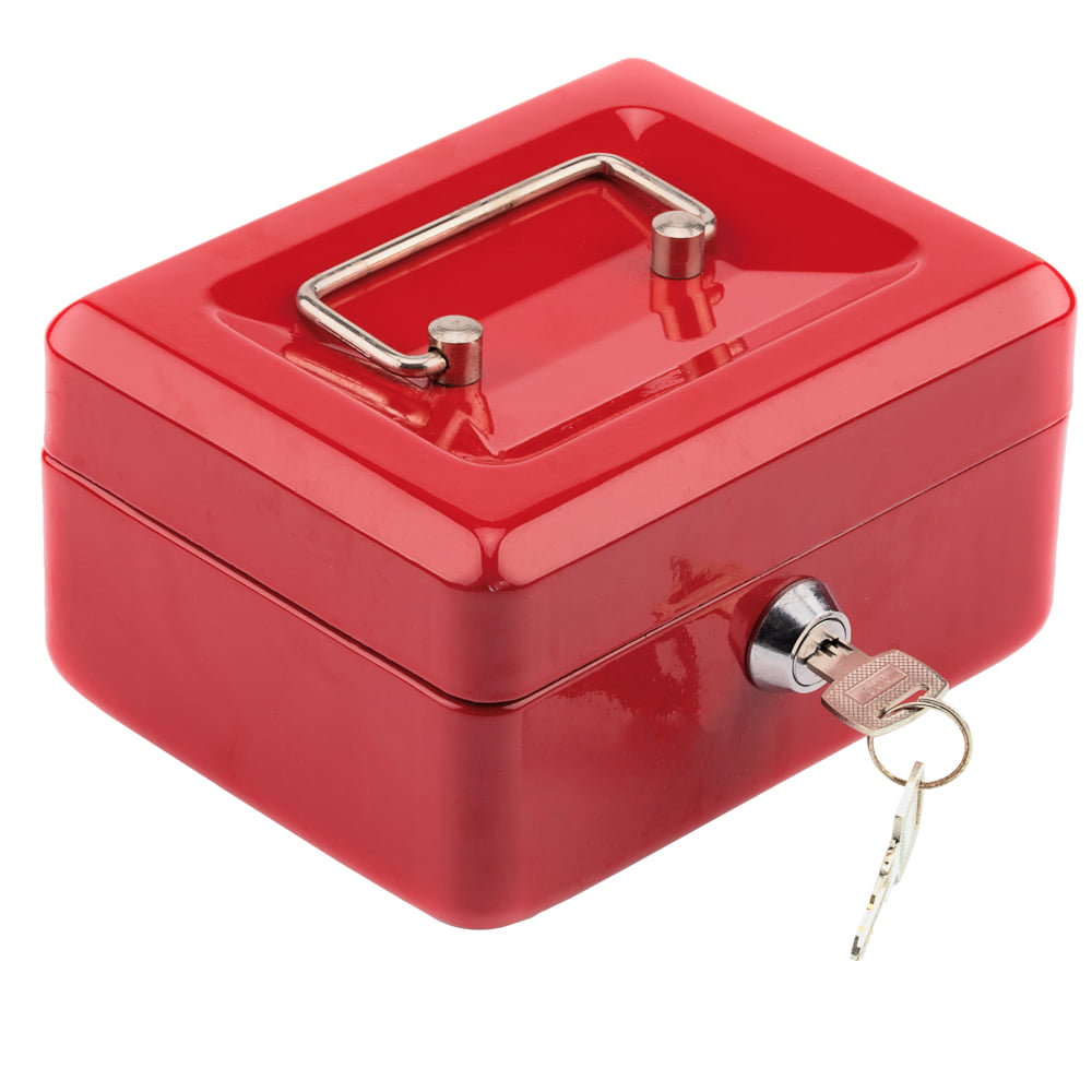 Veryke Lock Box with Key, Portable Safe for Store Money, Jewelry, and
