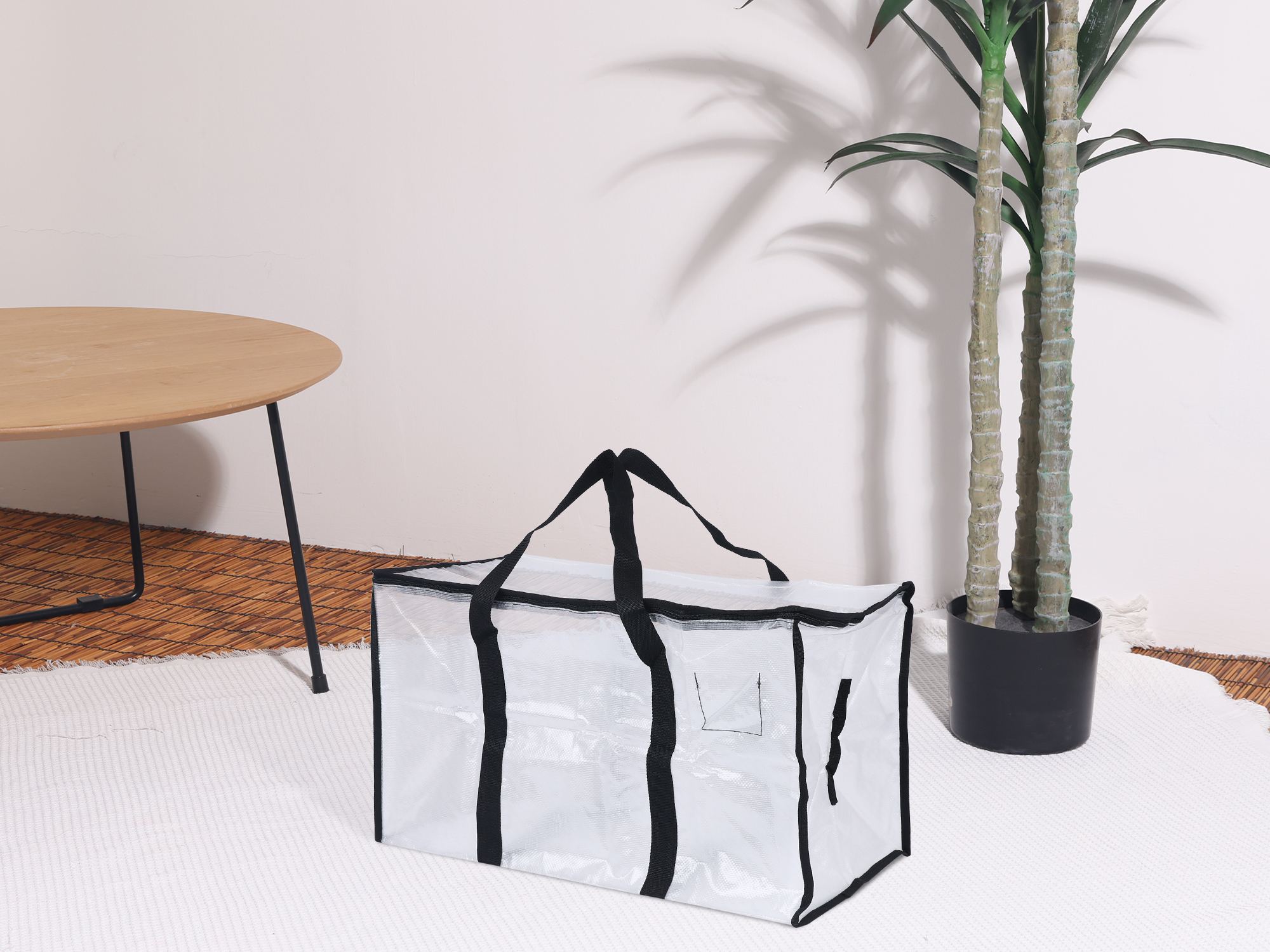 Unique Bargains 1 Pack Clothes Storage Bags Moving Bags Clear 27*14*15in