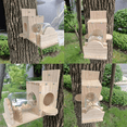 thumbnail image 3 of Squirrel Feeding Box Durable Food Container Wooden Squirrel Pet Food Storage Tools Squirrel Bird Feeder, 3 of 9