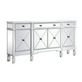 thumbnail image 5 of 72 inch mirrored credenza in antique white, 5 of 10