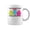 Black, variant on Checkered Neon Halloween Ghost Coffee Mugs