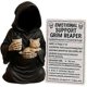 thumbnail image 1 of Emotional Support Grim Reaper, Hand-Painted Resin Gothic Grim Reaper Statue Holding Coffee & Cat with Emotional Support Card, 1 of 5