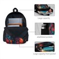 thumbnail image 4 of Zufioo Colorful Flower Goat Pattern Adult Backpack,Wear-resistant and Breathable Multi-pocket Backpack, Suitable for Travel, Business and Outdoor Activities, 4 of 9