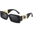 thumbnail image 1 of Gafas de sol YONGSHENG rectangulares pequeñas de moda de los años 90 Metal con montura gruesa retro, 1 of 5