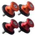 thumbnail image 1 of Carretes basculantes universales Soledad Para motocicleta tornillo CNC brazo oscilante naranja rojo, 1 of 10