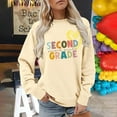 thumbnail image 2 of Holzkary Sweatshirts for Women Hoodies Solid Color School Season 2D Year Old Printed Loose Round Neck Sweatshirt Graphic Printed Pullover Top Comfy Fall Winter Outfits Clothes 2025 Fashion Khaki M, 2 of 4