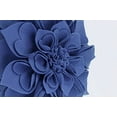 thumbnail image 5 of Fennco Styles Handmade 3D Heart-Shaped Petals Flower Decorative Round Throw Pillow Case & Insert 16" Round - Navy Blue Floral Pillow for Couch, Home, Bedroom Décor and Holiday, Housewarming Gift, 5 of 6