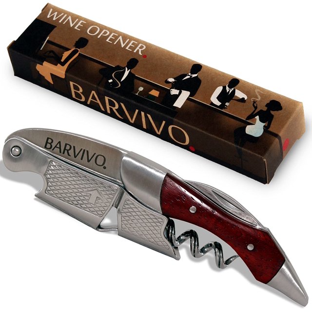 GFDYREE (Red Pear) - Professional Waiters Corkscrew by - This Bottle Opener for Beer and Wine Bottles is Used by Waiters, Sommelier and Bartenders Around The World. Made of Stainless Steel a