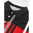 thumbnail image 3 of Mens Long Sleeve Polo Shirts Button Casual Tee Collared Work Pullover Shirts Multicolor M, 3 of 6