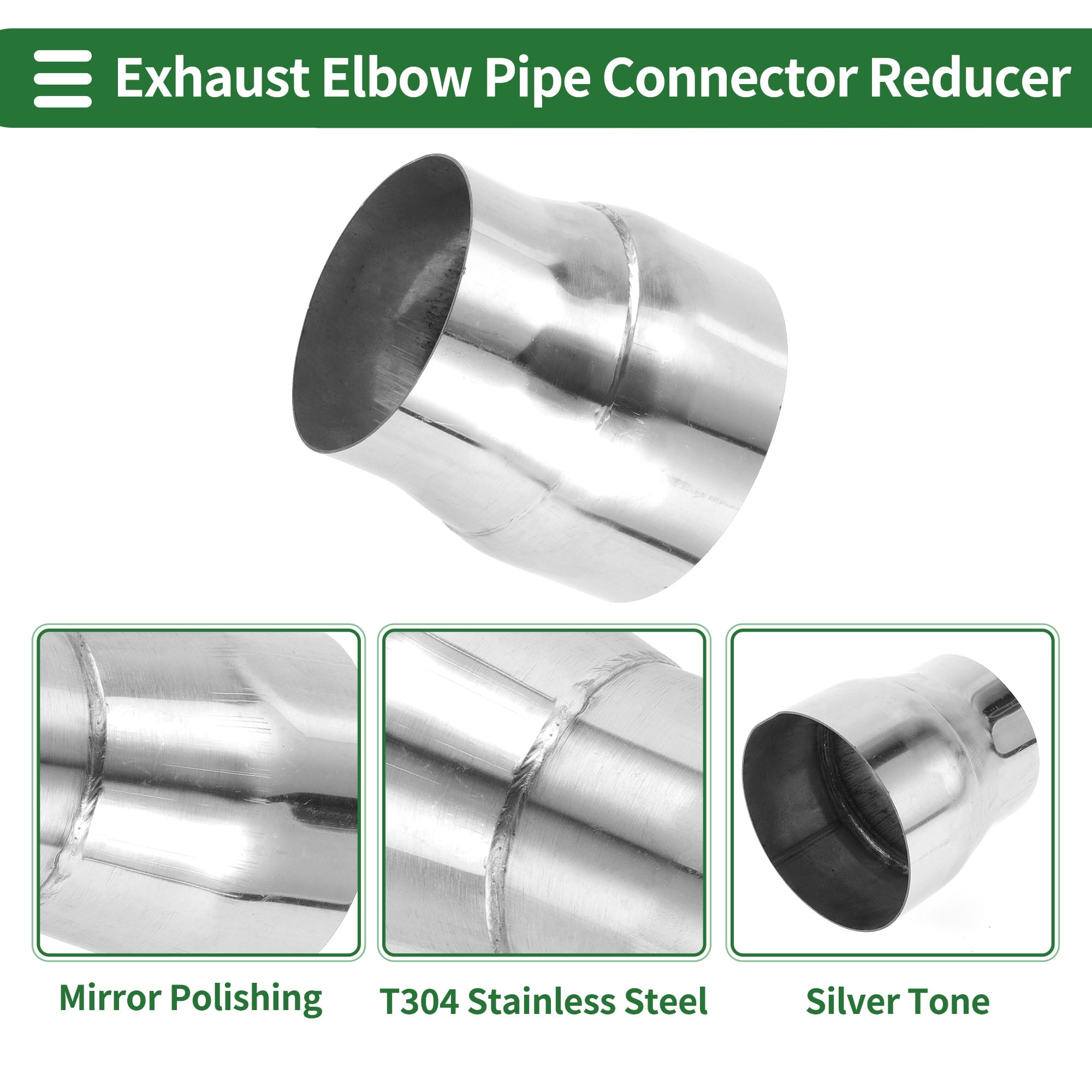 Unique Bargains Mandrel Exhaust Pipe Adapter Concentric Reducer 3.5" OD to 4.5" OD