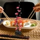 thumbnail image 4 of 2 elegantes platos de sashimi con flores de cerezo artificiales para decoración de restaurante japonés., 4 of 8