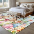 thumbnail image 4 of Large Area Rugs for Living Room Bedroom, Easter 6'x9' Rug Washable Carpet Runner Indoor Outdoor, Spring Rabbit Colorful Eggs Flowers Wooden Grain Non Slip Floor Mats Rug for Kitchen, Playroom, 4 of 8
