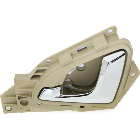 Interior Door Handle Compatible with 2005-2010 Honda Odyssey Front, Driver Side Beige bezel with chrome lever