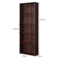 thumbnail image 3 of Librería Costway Armario Moderno Multiuso con 5 Repisas Nuez 59 x 24 x 170 cm, 3 of 6
