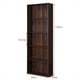 thumbnail image 3 of Librería Costway Armario Moderno Multiuso con 5 Repisas Nuez 59 x 24 x 170 cm, 3 of 6