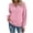 Pink, variant on Chbgutlmr Quarter Zip Pullover for Women Fall Stand Collar Long Sleeve Loose Workout Sports Sweatshirt