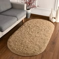 thumbnail image 6 of Homore Ultra Soft Modern Oval Rugs for Bedroom,2.6' x 5.3',Khaki, 6 of 8