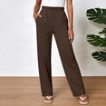 thumbnail image 2 of idosla Womens Sweatpants Loose Casual Drawstring Sweat Pants Elastic Band Straight Leg Athletic Pants with Pockets (Brown, 3XL), 2 of 6