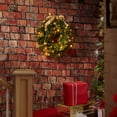 thumbnail image 7 of Casafield 24 Inch Pre-Lit Artificial Christmas Wreath with LED Lights Indoor/Outdoor Holiday Décor, 7 of 7