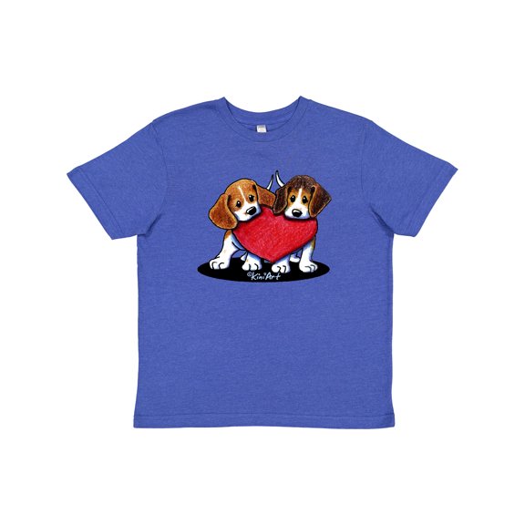 Inktastic Beagle Heartfelt Duo Youth T-Shirt