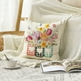 thumbnail image 5 of Sm:)e Tulips Gardenias Butterflies Floral Spring Throw Pillow Covers Set of 2,18x18 Inch, 5 of 6