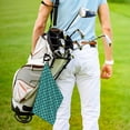 thumbnail image 5 of Lsque Aquamarine Glitter Premium Golf Towel - Ultra Absorbent and Quick Drying Microfiber Towel with Carabiner - Gift for Men -24" X 16", 5 of 8
