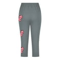 thumbnail image 6 of Ugoldhm 4th Of July Print Girls Capris Slim Casual Fashion Summer Pant Sport Yoga Cropped Leggings Size 2-13, 6 of 8