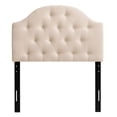 thumbnail image 1 of Calera Diamond Button Tufted Upholstered Arched Panel Twin Headboard, 1 of 6