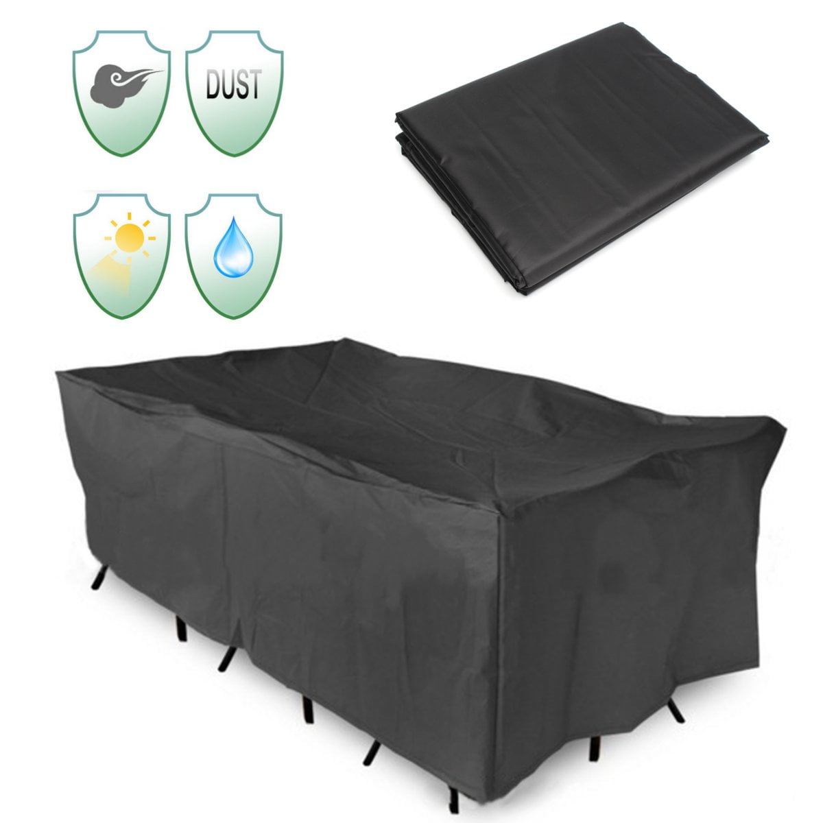 GARDEN FURNITURE SET COVER WATERPROOF COVERS RATTAN TABLE cuboid OUTDOOR 