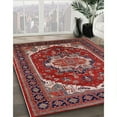 thumbnail image 3 of Ahgly Company Machine Washable Indoor Round Industrial Modern Cranberry Red Area Rugs, 6' Round, 3 of 7