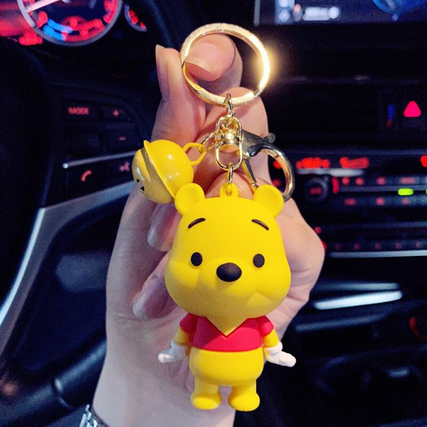 Anime Disney Keychain Mickey Mouse Minnie Figure Cartoon Donald Duck Piglet Keychains Model Kid Toys Children GiftChina Gong Bohan LED